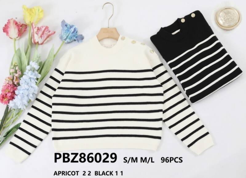 Swetry damskie Roz S/M-M/L. Mix kolor. Paczka 10 szt